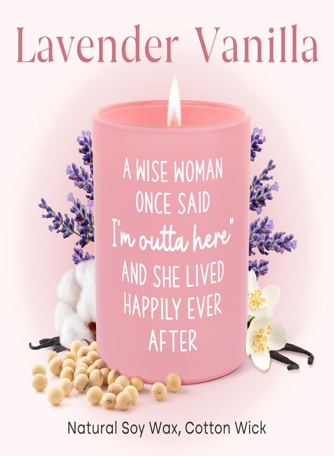 Petalsun Retirement Gift for Woman- Handmade Lavender Soy Wax Candle(10oz)- Funny 2025 Retired Gifts for Coworkers, Boss, Mom, Sister, Teacher, Nurse, Retirement Candle Decorations - Image 3
